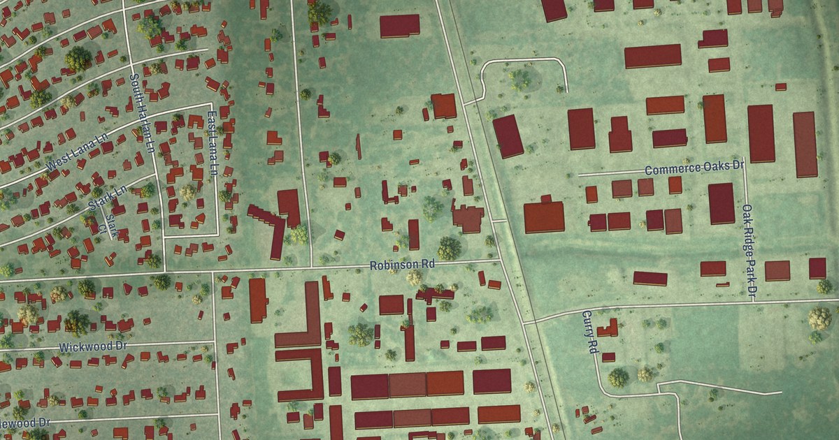 Map of Oak Ridge North, Texas in 2026
