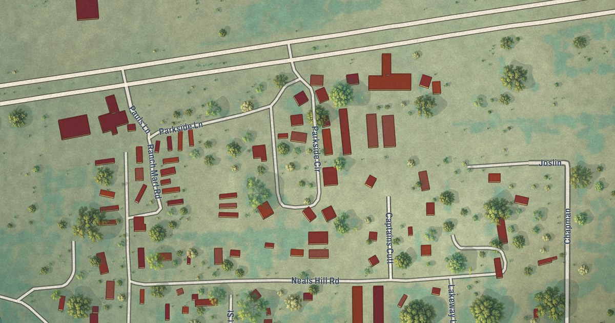 Map of Oak Ridge, Cooke County, Texas in 2026