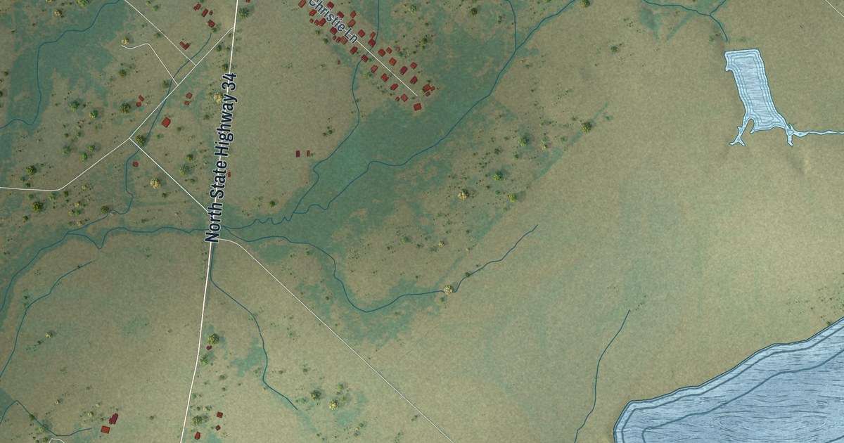 Map of Oak Ridge, Kaufman County, Texas in 2026