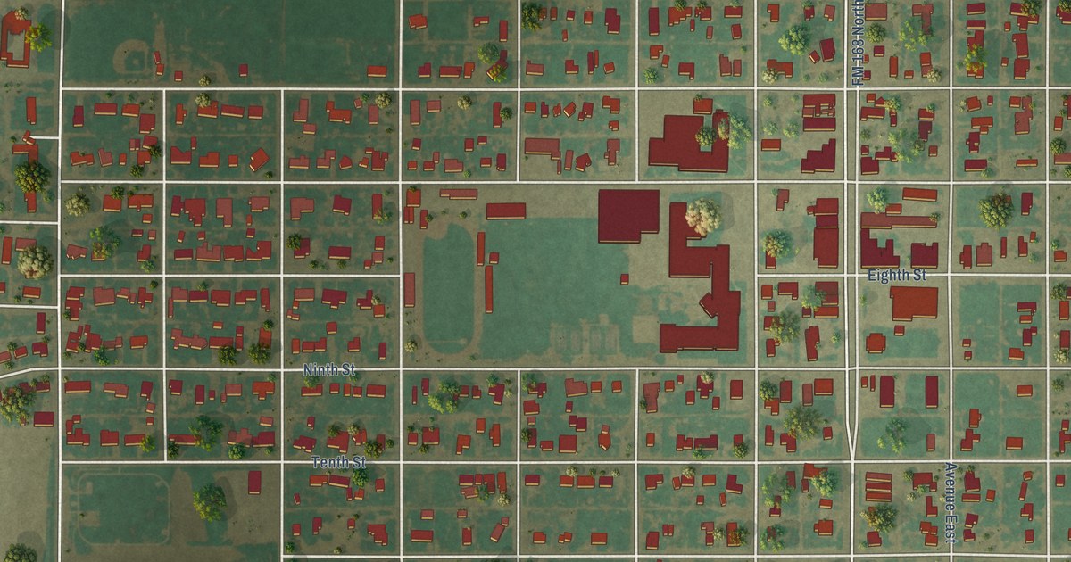 Map of Olton, Texas in 2026