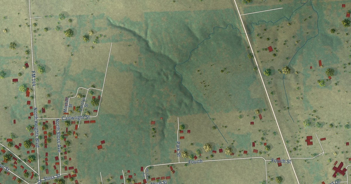 Map of Omaha, Texas in 2026