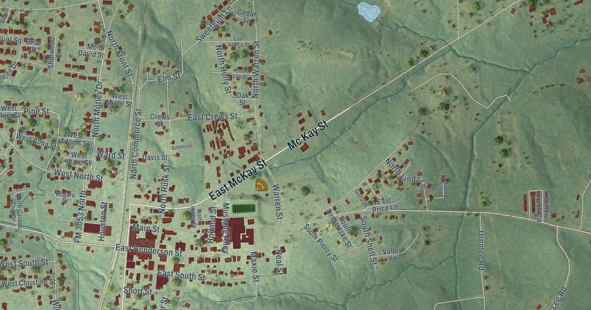 Map of Overton, Texas in 2026