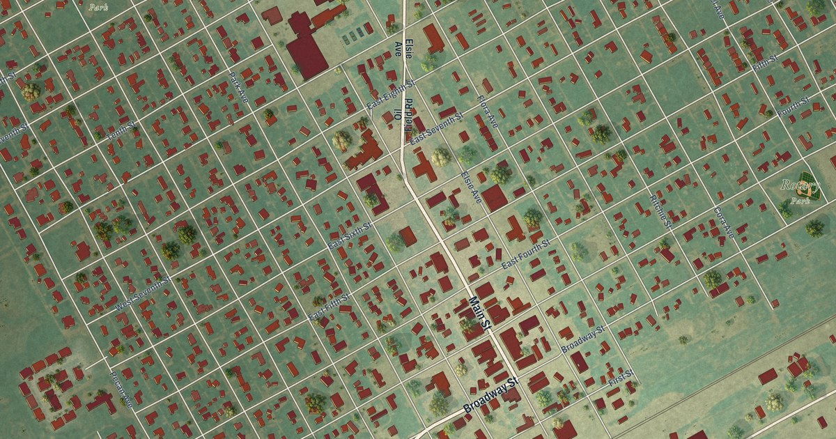 Map of Panhandle, Texas in 2026