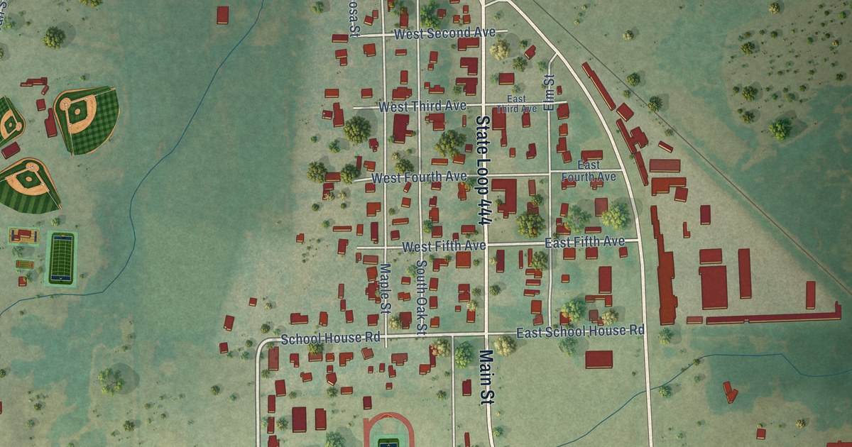 Map of Paradise, Texas in 2026