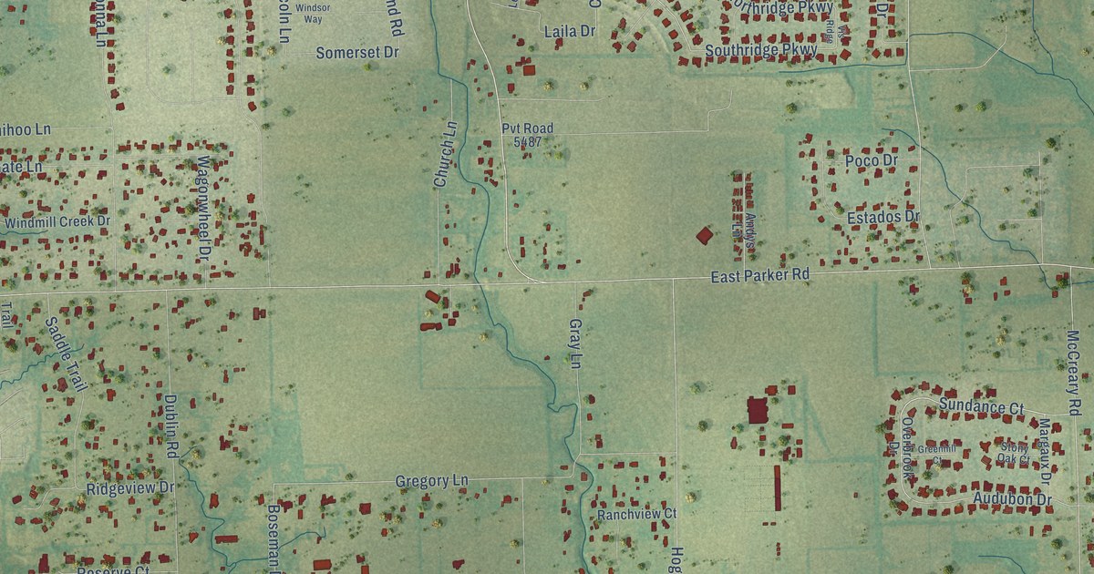 Map of Parker, Texas in 2026