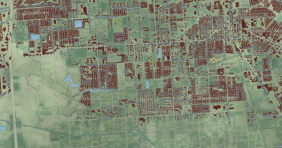 Map of Pearland, Texas in 2026