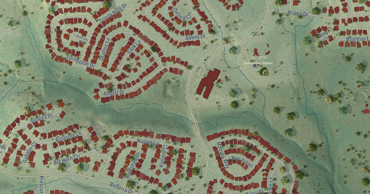 Map of Belterra, Texas in 2026