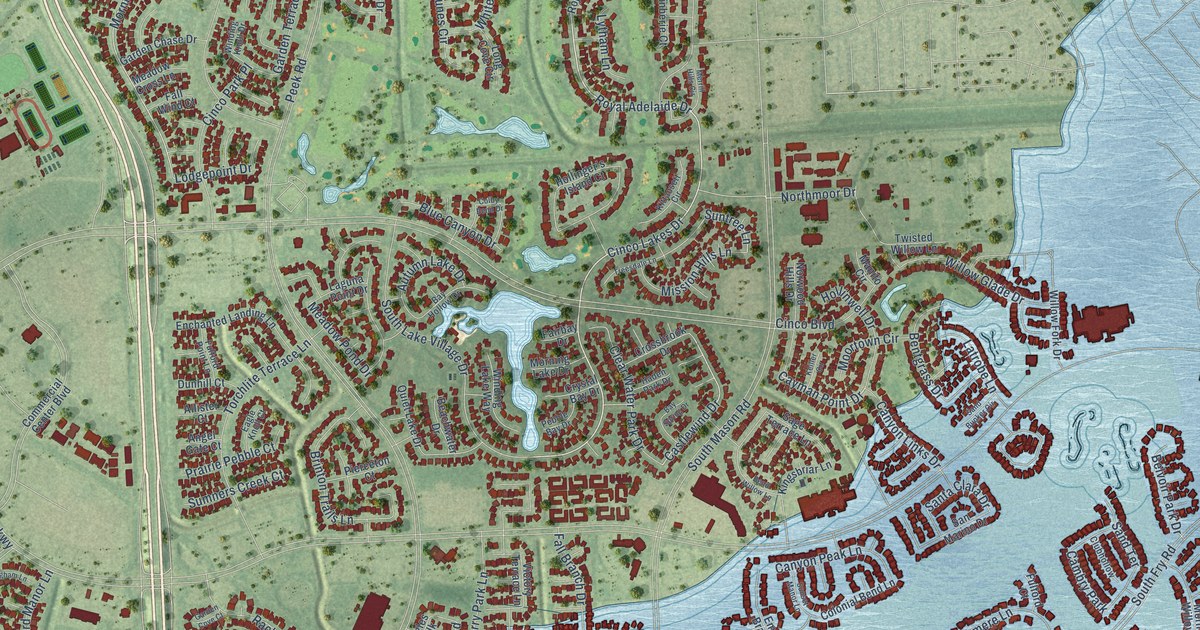 Map of Cinco Ranch, Texas in 2026
