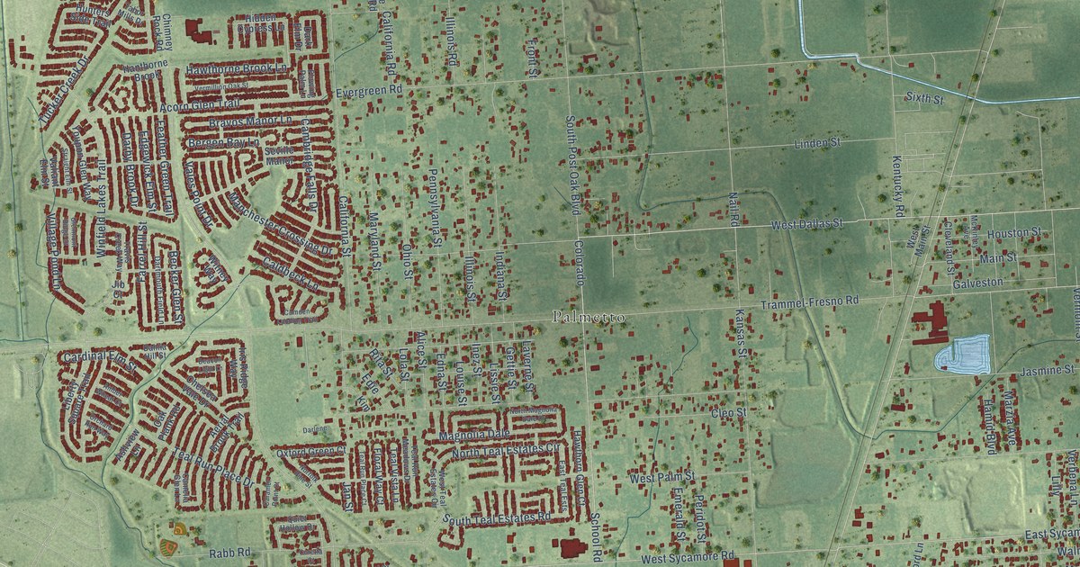 Map of Fresno, Texas in 2026