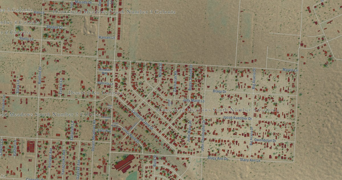 Map of Homestead Meadows South, Texas in 2026