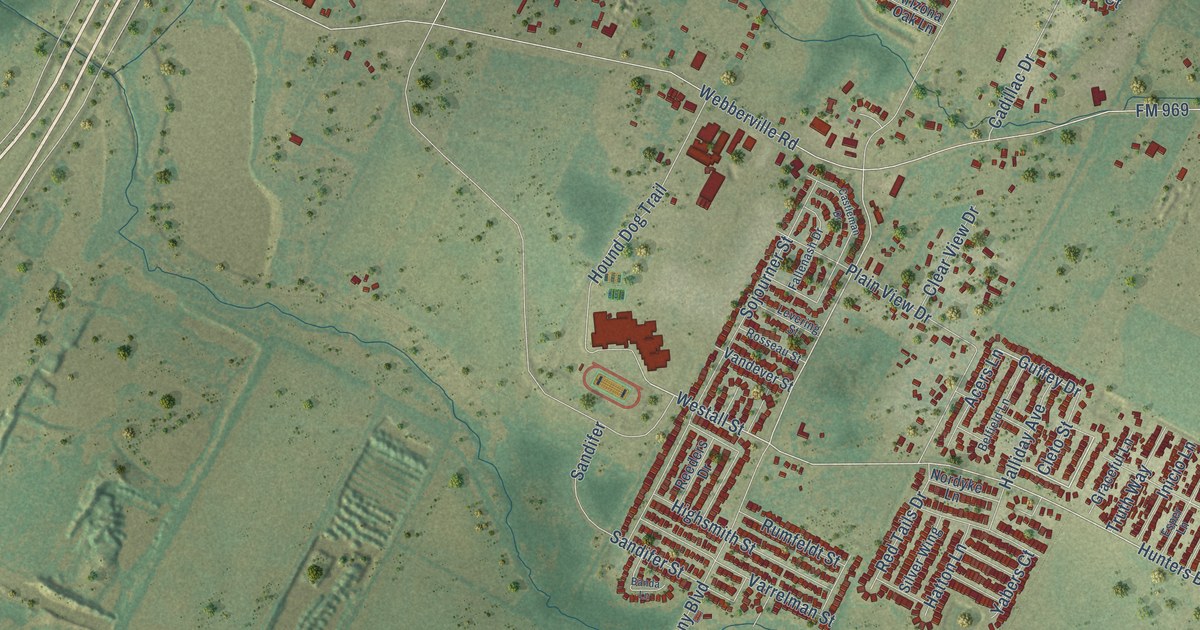 Map of Hornsby Bend, Texas in 2026
