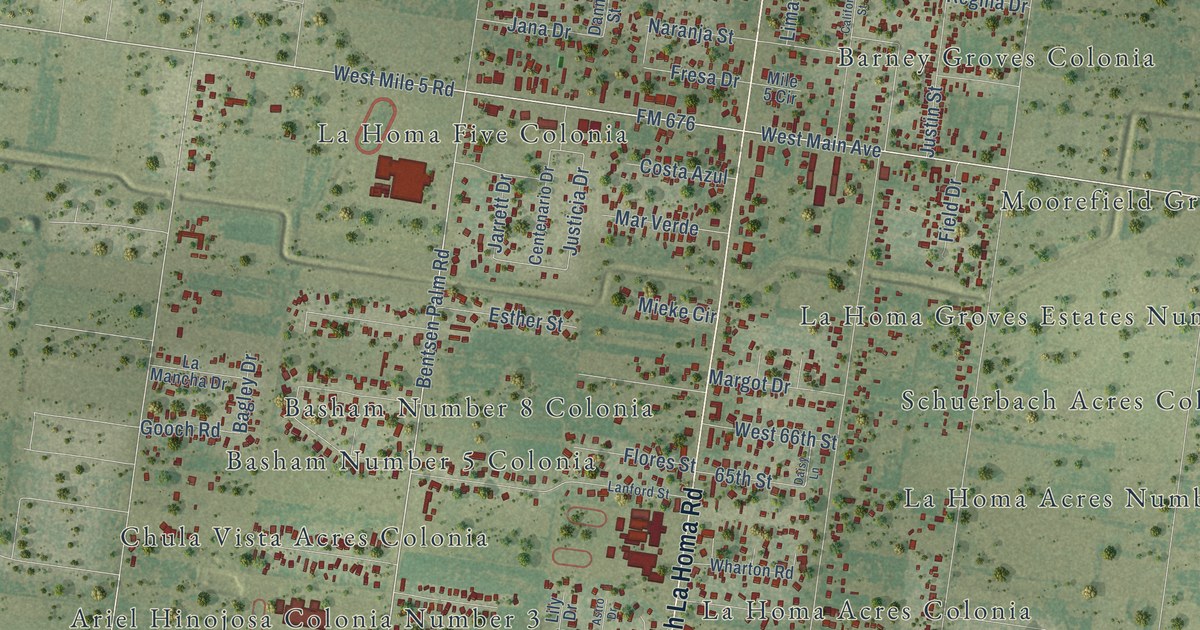 Map of La Homa, Texas in 2026