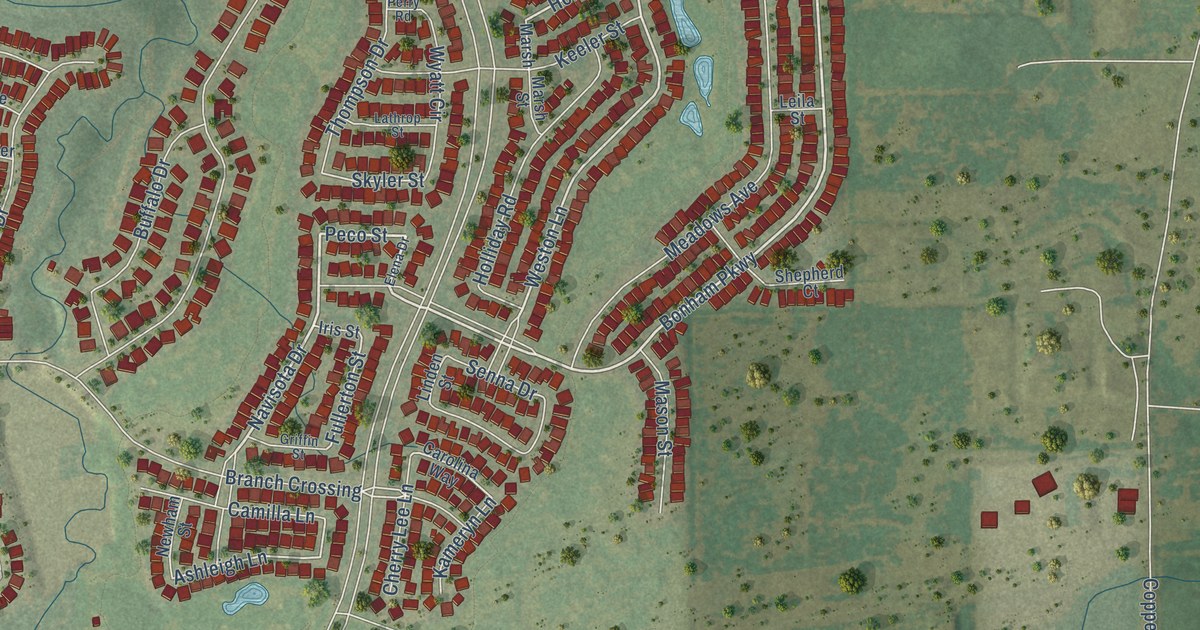Map of Lantana, Texas in 2026