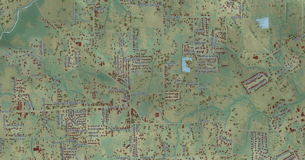 Map of Rendon, Texas in 2026