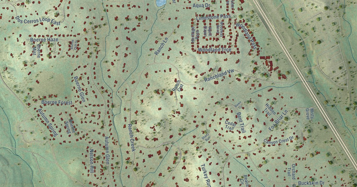 Map of Scenic Oaks, Texas in 2026