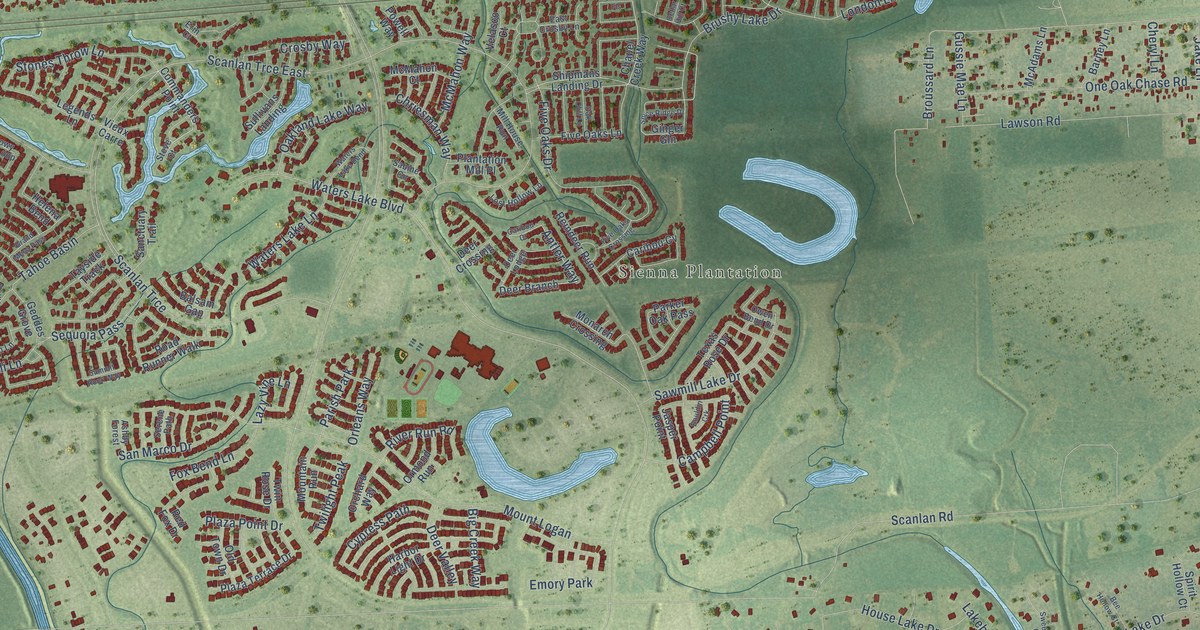 Map of Sienna, Texas in 2026