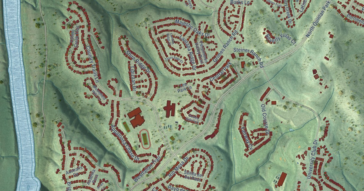 Map of Steiner Ranch, Texas in 2026