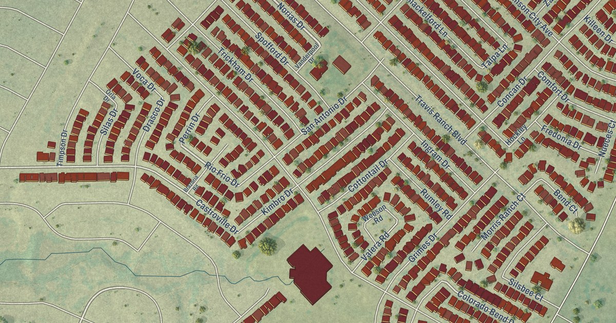 Map of Travis Ranch, Texas in 2026
