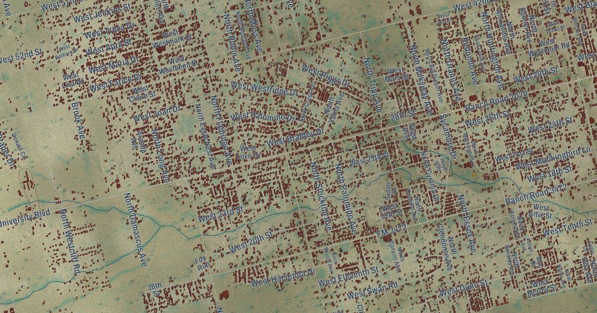 Map of West Odessa, Texas in 2026