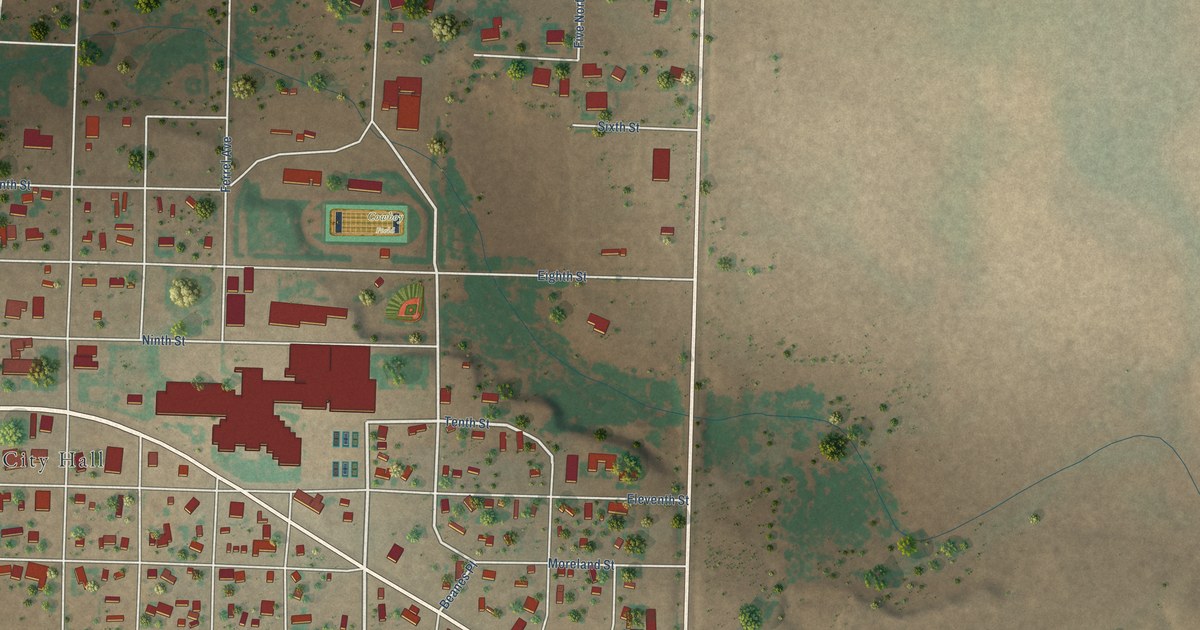 Map of Plains, Texas in 2026