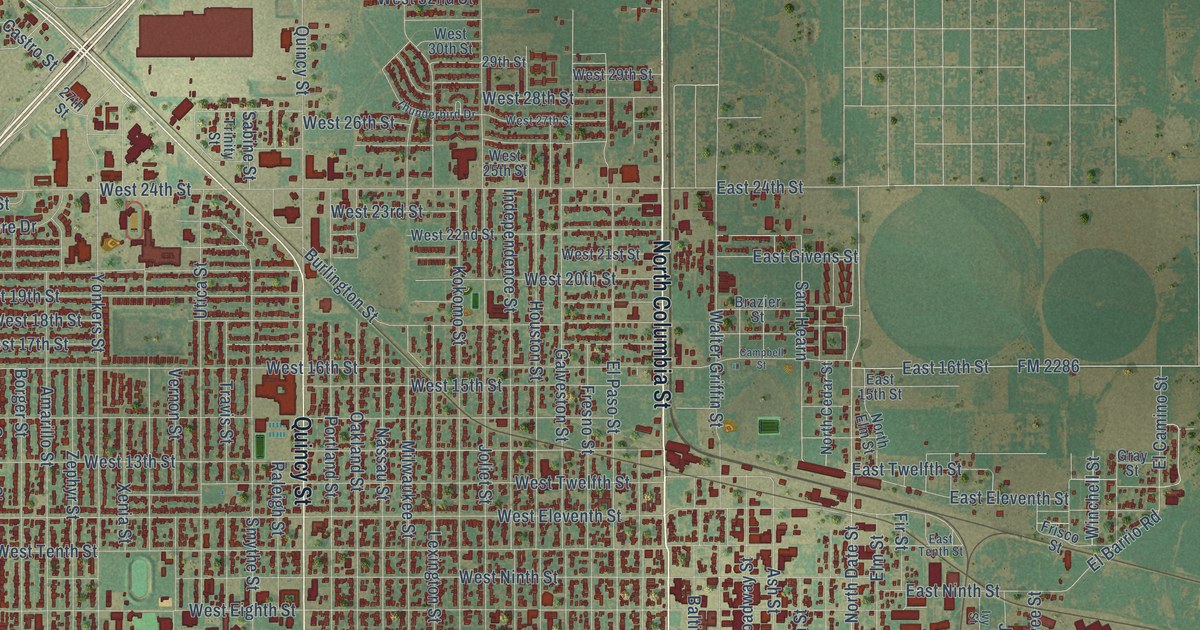 Map of Plainview, Texas in 2026
