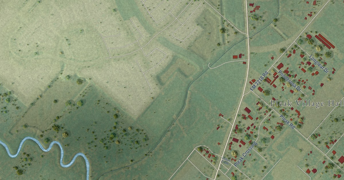Map of Pleak, Texas in 2026