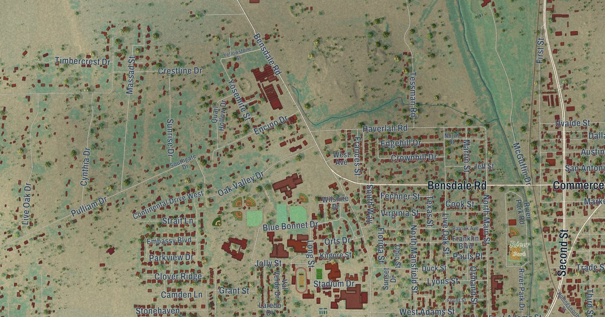 Map of Pleasanton, Texas in 2026