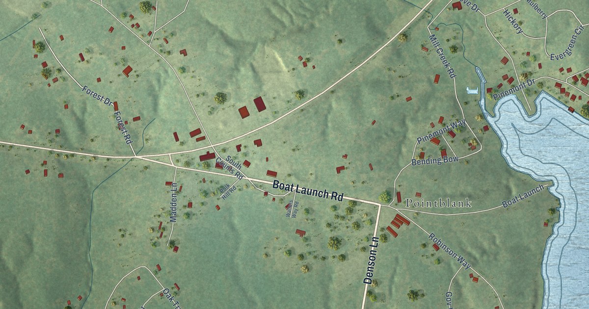 Map of Point Blank, Texas in 2026