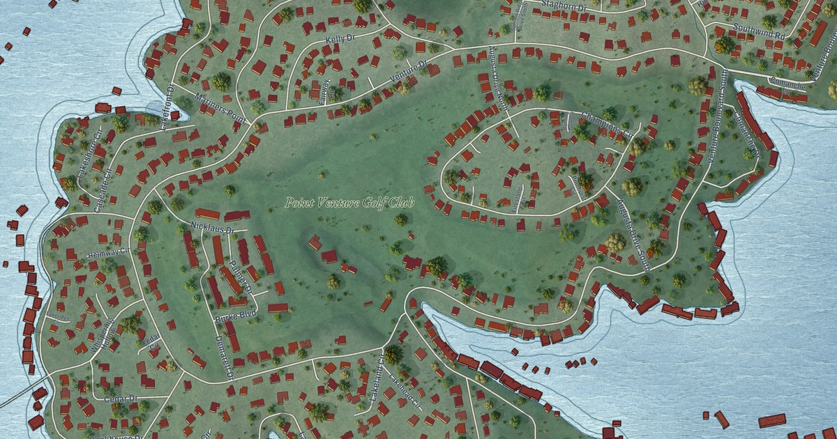 Map of Point Venture, Texas in 2026