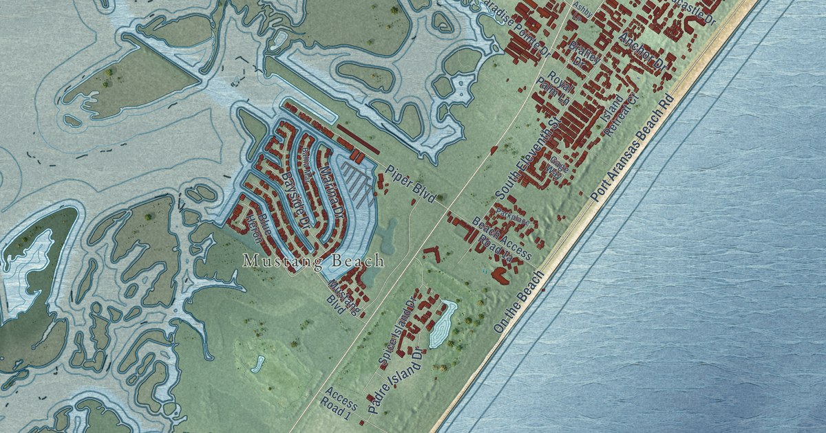 Map of Port Aransas, Texas in 2026