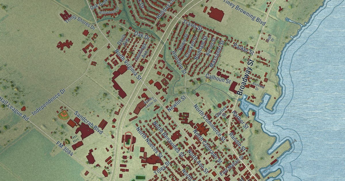 Map of Port Lavaca, Texas in 2026