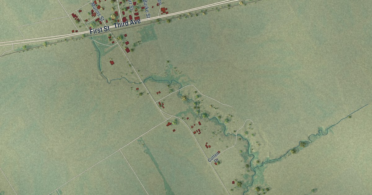 Map of Powell, Texas in 2026