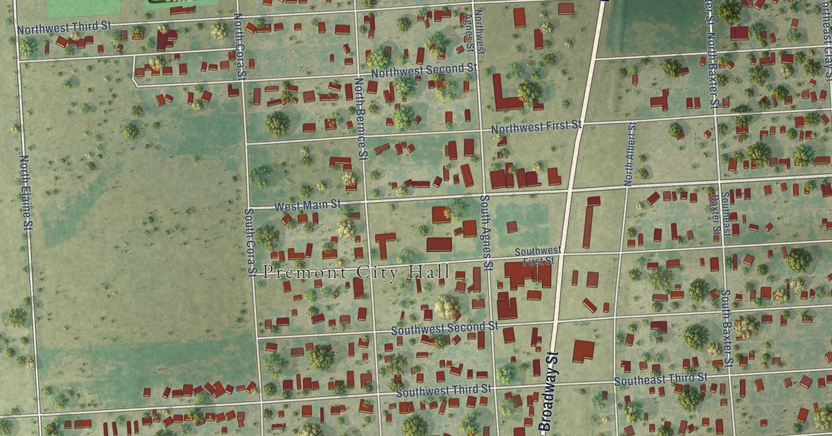Map of Premont, Texas in 2026