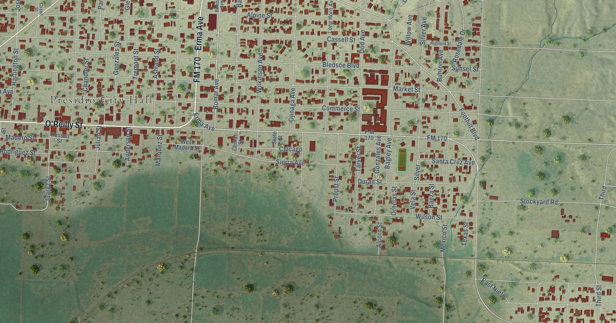 Map of Presidio, Texas in 2026