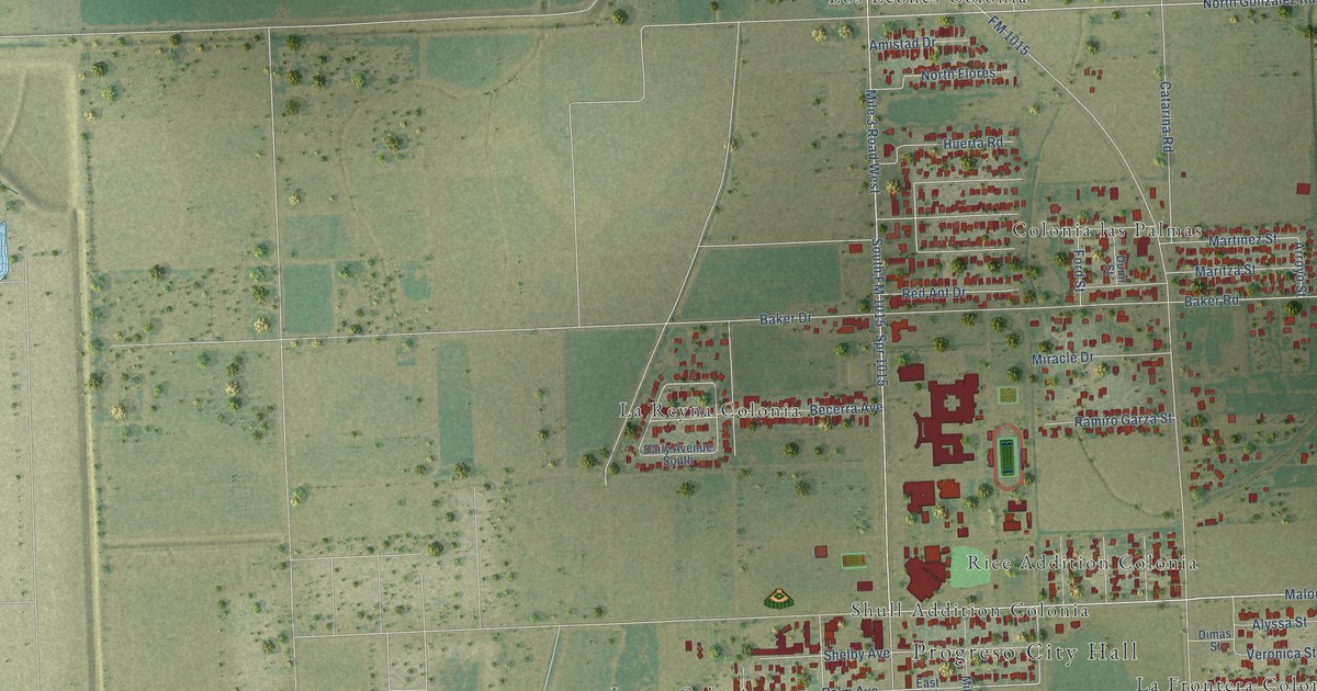 Map of Progreso, Texas in 2026