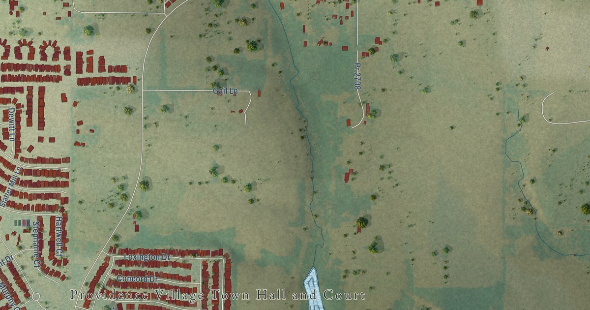 Map of Providence Village, Texas in 2026