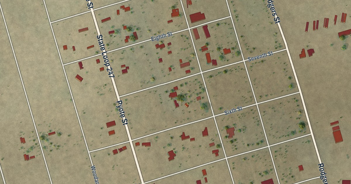 Map of Pyote, Texas in 2026