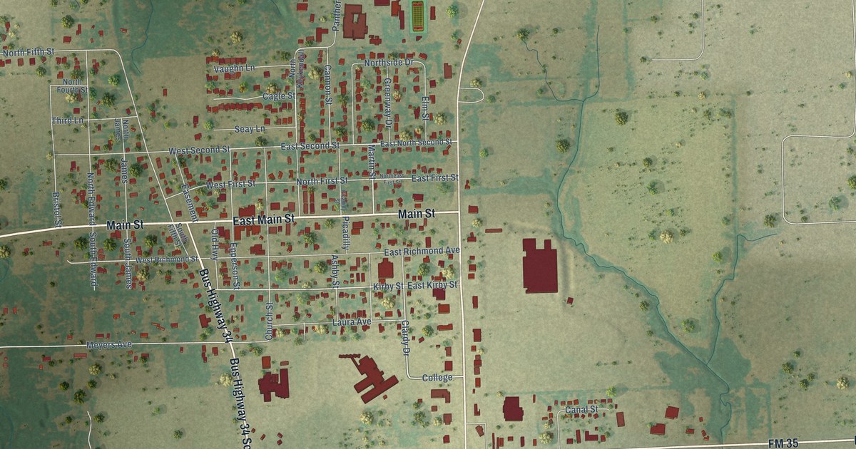Map of Quinlan, Texas in 2026