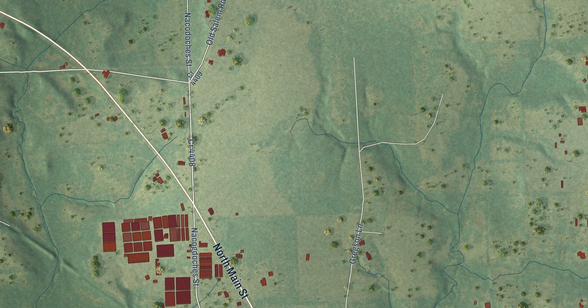 Map of Reklaw, Texas in 2026