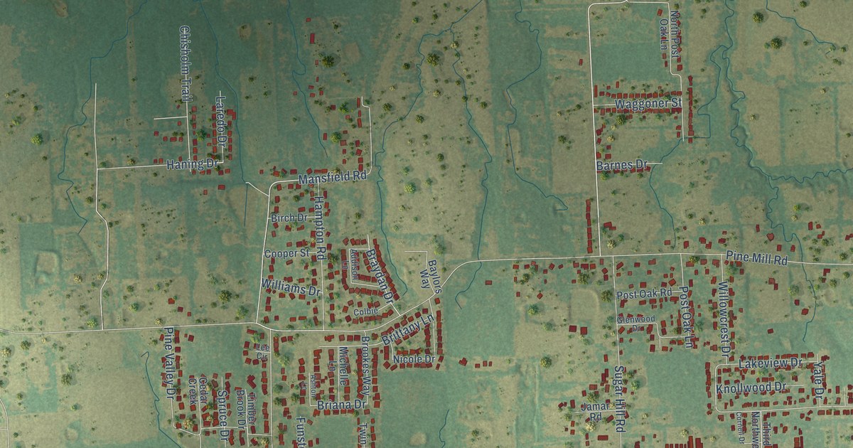 Map of Reno, Lamar County, Texas in 2026
