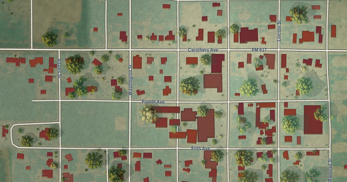 Map of Rochester, Texas in 2026