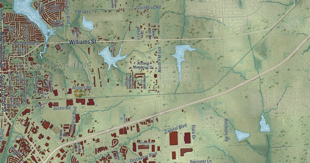 Map of Rockwall, Texas in 2026