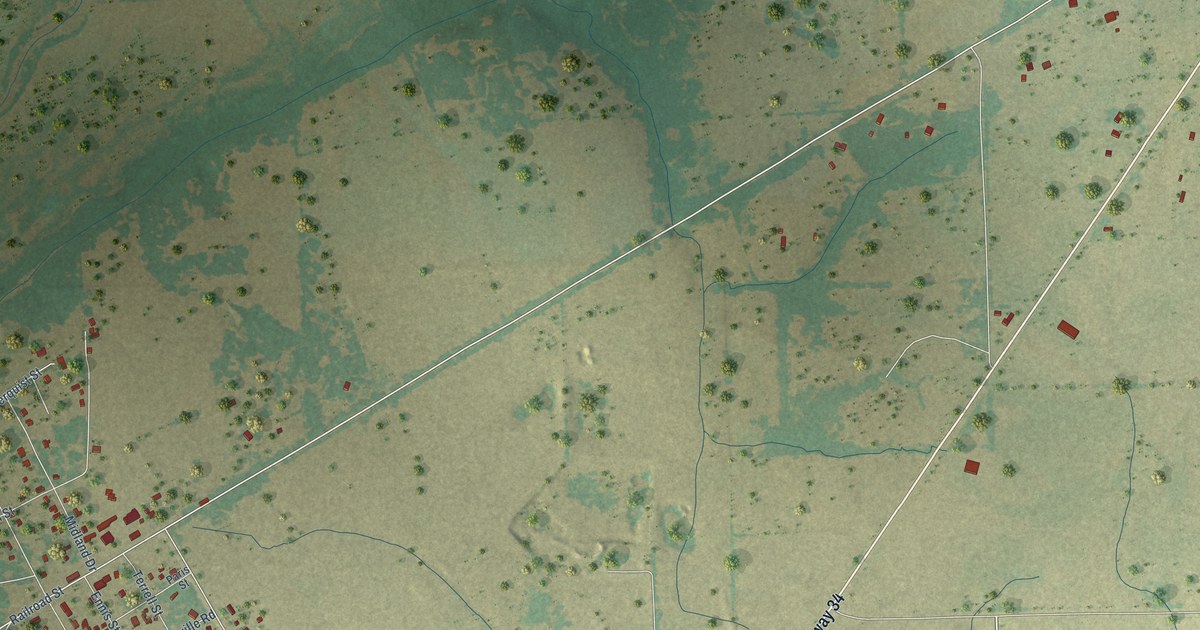 Map of Rosser, Texas in 2026
