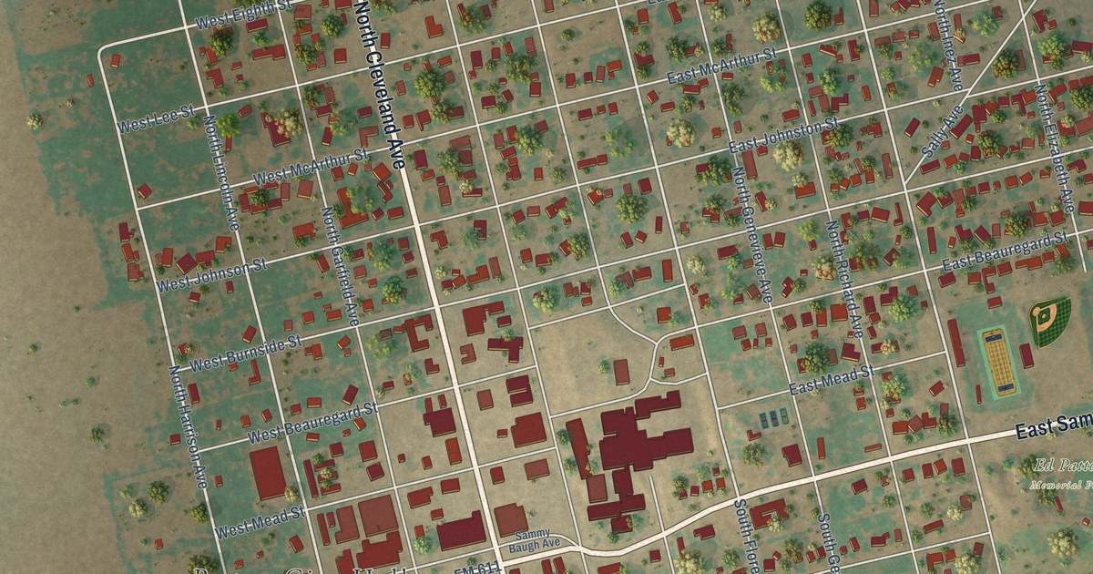 Map of Rotan, Texas in 2026