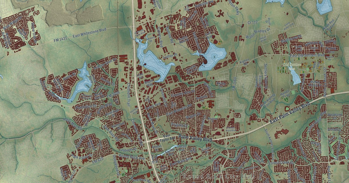 Map of Round Rock, Texas in 2026