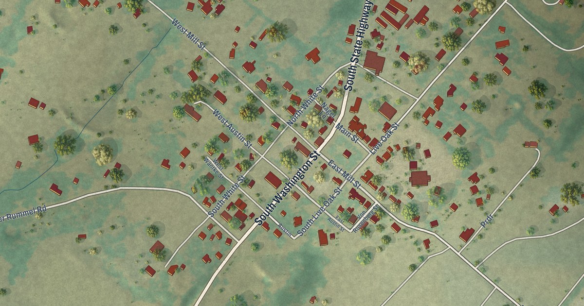 Map of Round Top, Texas in 2026