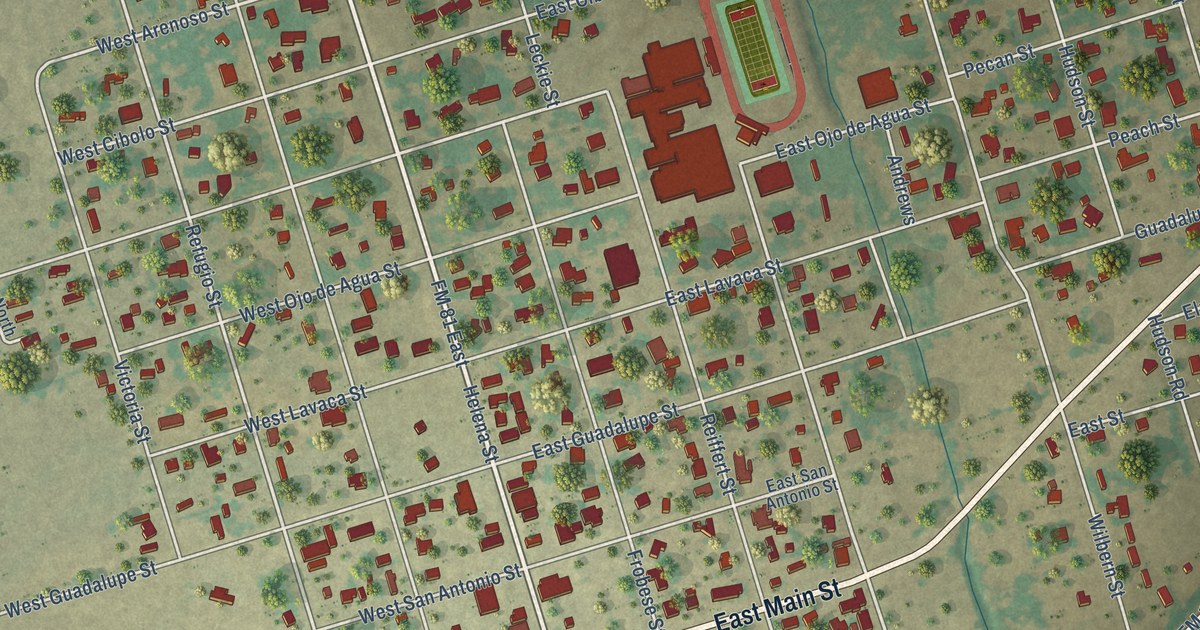 Map of Runge, Texas in 2026