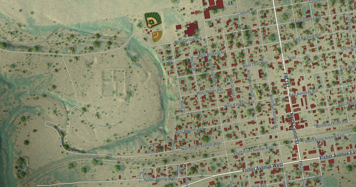 Map of Sabinal, Texas in 2026