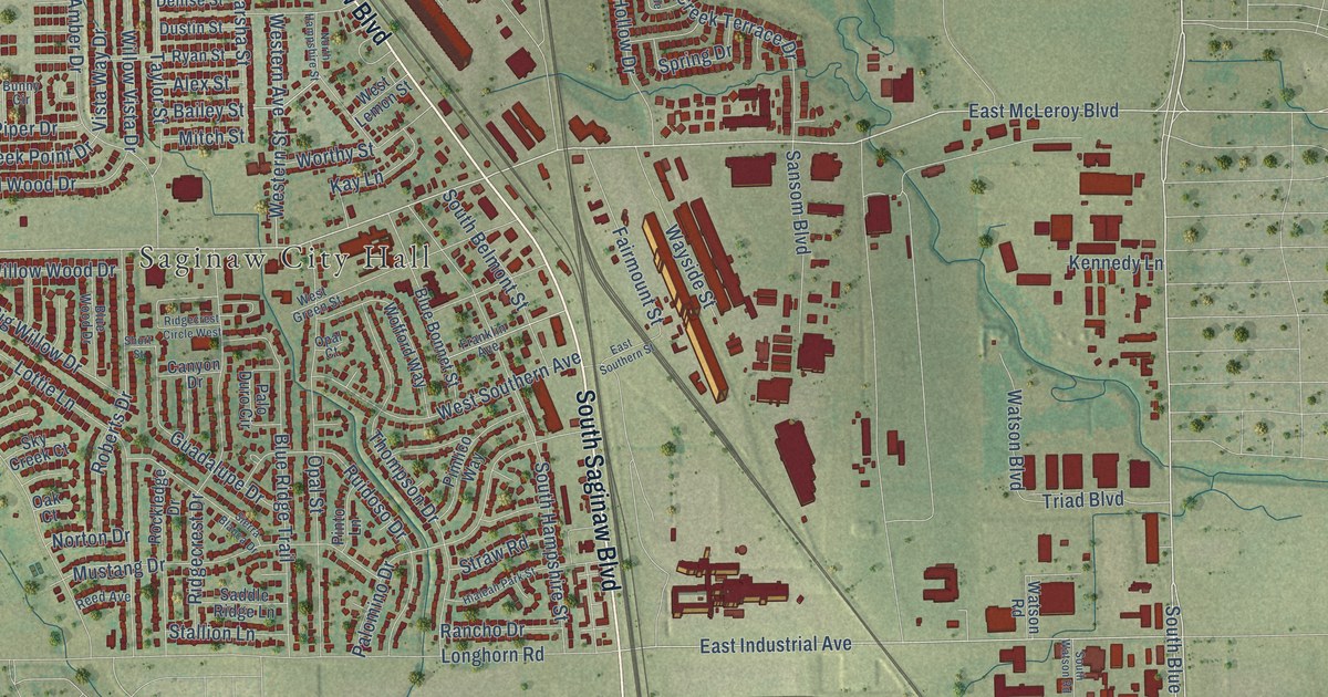 Map of Saginaw, Texas in 2026