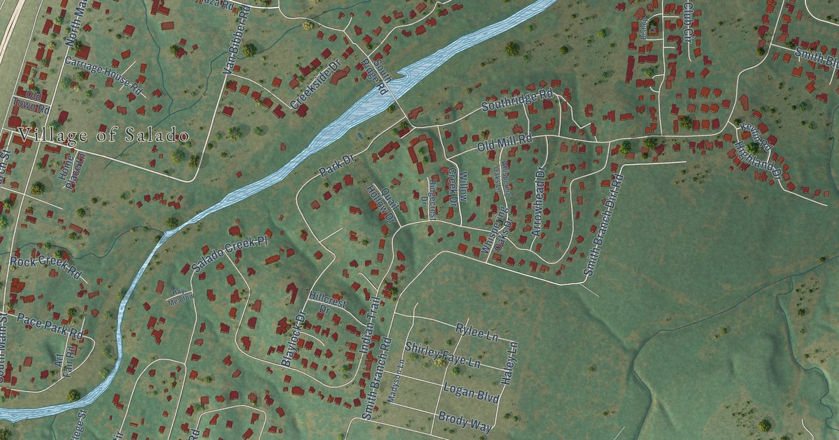 Map of Salado, Texas in 2026